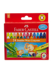 Faber-Castell Jumbo Wax Crayons, 90mm, 24 Pieces, Multicolour