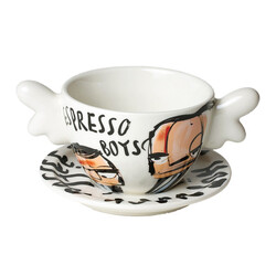 Espresso Boys Heavenly Coffee Cup Figurine