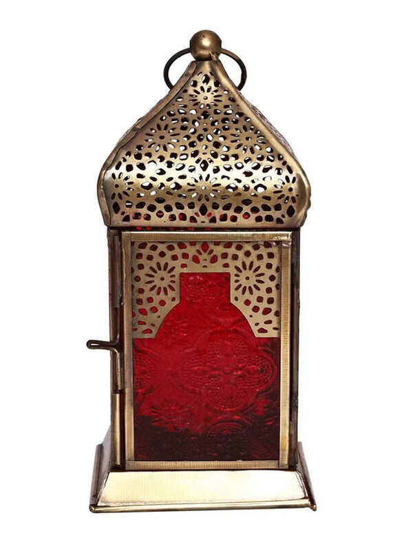 

HilalFul Handmade Medium Ramadan Lantern, Red