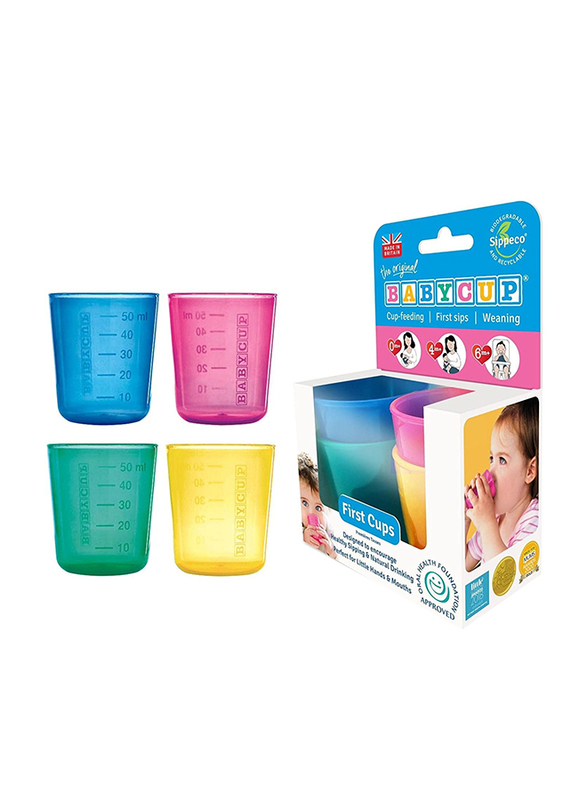 Babycup Sippeco First Cups, 4 Piece, Multicolour