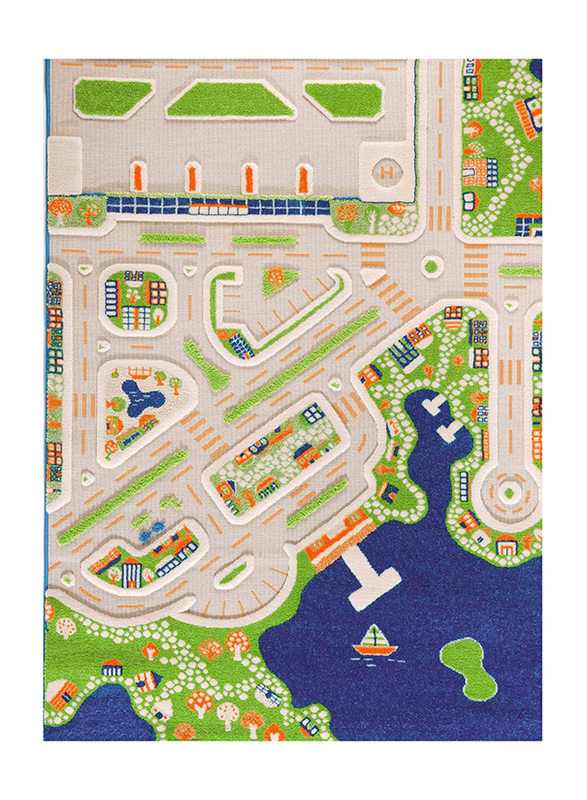 IVI 3D Carpet Traffic Green Design Educational And Imaginative Play Mat, Medium, Multicolour