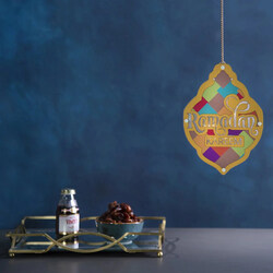 HilalFul Wooden Hanging Decoration, Multicolour