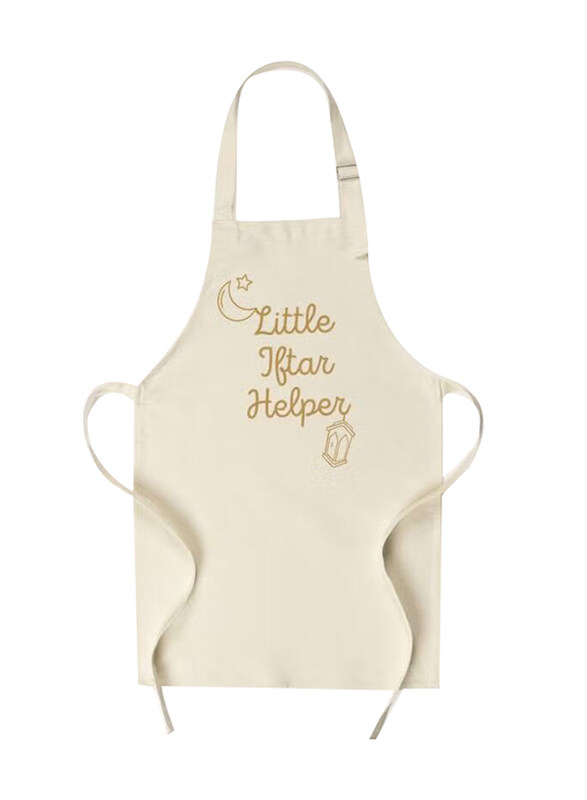 

Hilalful Little Iftar Helper Children Apron, White