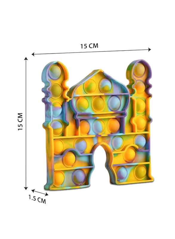 Hilalful Mosque Push Pop Toy, Multicolour, Ages 3+