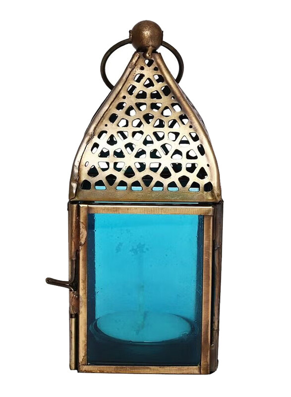 

HilalFul Handmade Small Ramadan Lantern, Blue