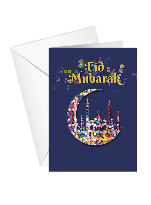 Share The Love Eid Mubarak Greeting Card Lights, Blue