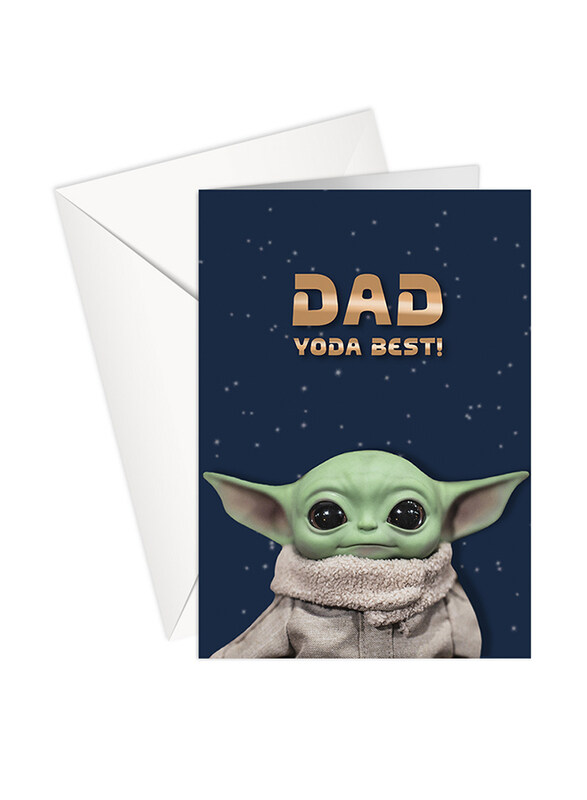 

Share The Love P161 Dad Yoda Best! Greeting Card, Multicolour
