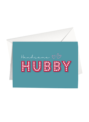 Share The Love L38 Love Handsome Hubby Greeting Card, Blue