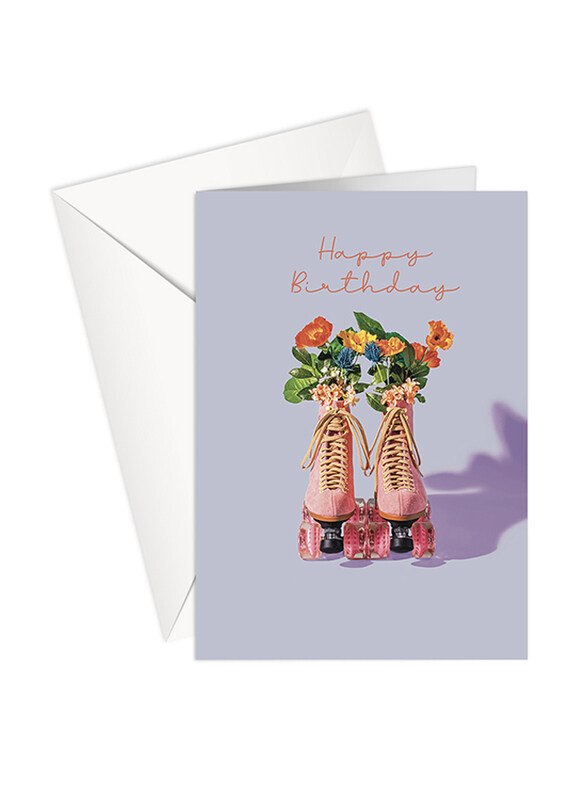 

Share The Love Happy Birthday Greeting Cards, Skates, Multicolour