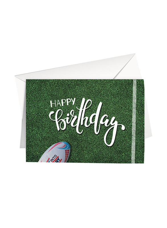 Share The Love L26 Rugby Happy Birthday Printed Greeting Card with Envelope, Multicolour