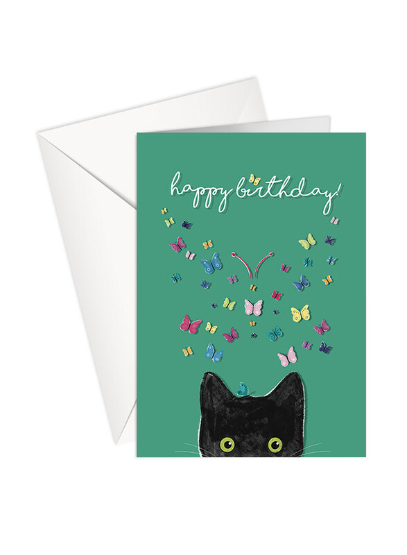 

Share The Love Happy Birthday Greeting Cards Catterfly, Green