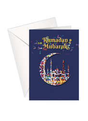 Share The Love Ramadan Kareem Greeting Card Raamdan Mubarak, Moon, Blue
