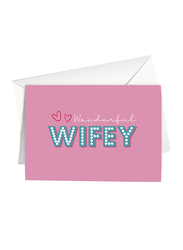 Share The Love L39 Love Wonderful Wifey Greeting Card, Pink