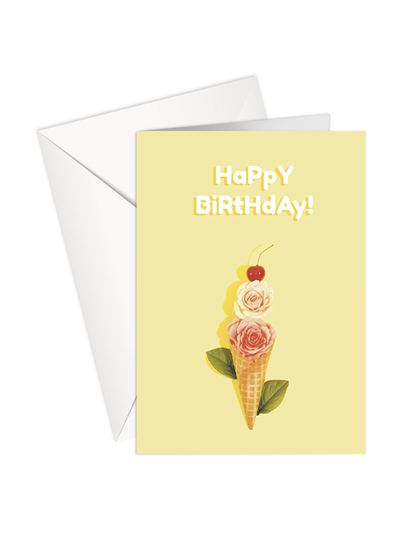 Share The Love Happy Birthday Greeting Cards, Flower Cone, Brown