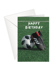 Share The Love Football 99 Happy Birthday Printed Greeting Card with Envelope, Dark Green