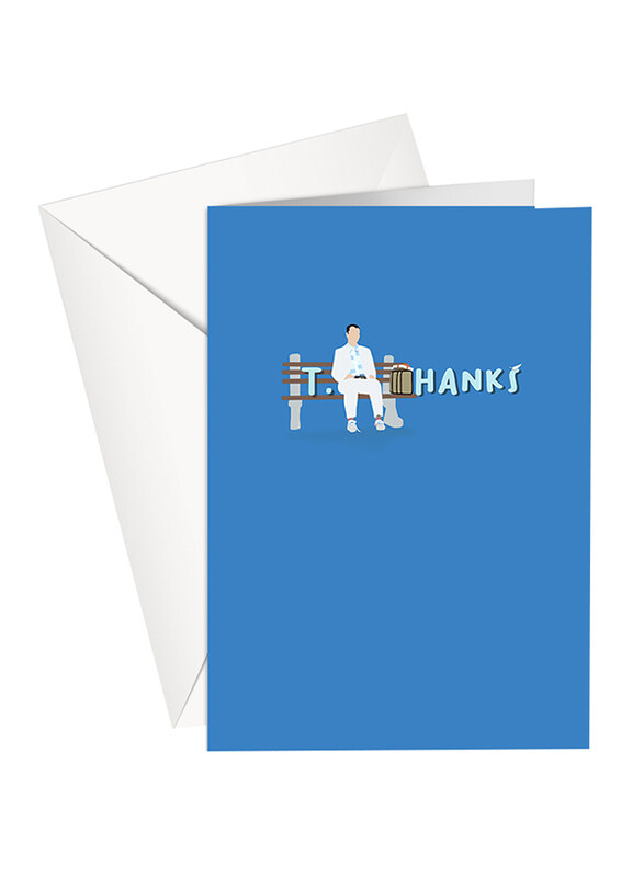 

Share The Love 116 Tom Hanks Thank You Printed Greeting Card with Envelope, Blue