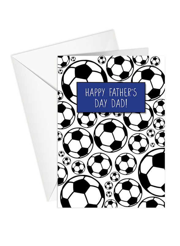 Share The Love P152 Happy Father's Day Dad! Printed Greeting Card with Envelope, Blue