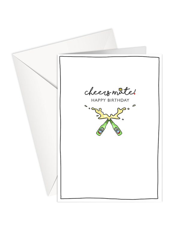 Share The Love Cheersmate 102 Happy Birthday Printed Greeting Card with Envelope, White