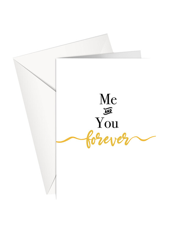 

Share The Love P140 Me and You Forever Happy Anniversary Printed Greeting Card with Envelope, White