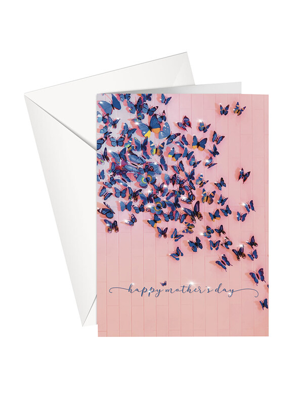 

Share The Love for Mum Butterfly Design, Mother's Day Greeting Card, Multicolour