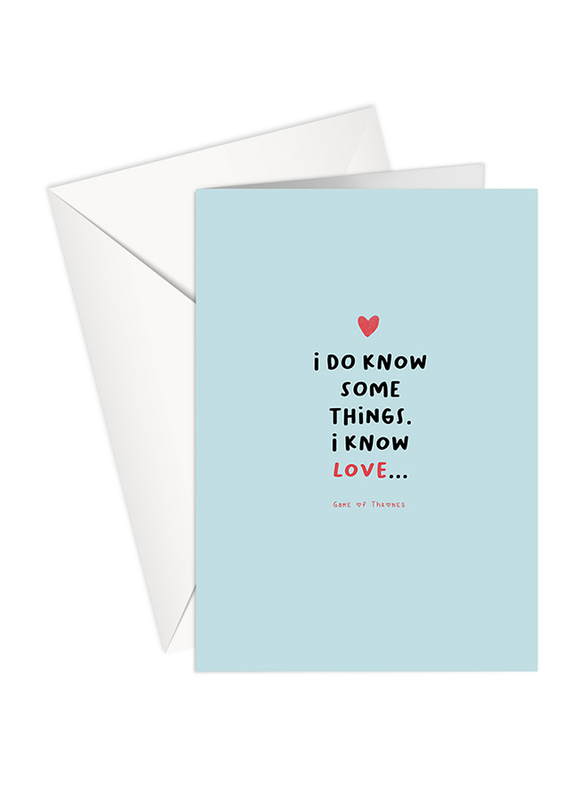 Share The Love P150 General Movie Quote Game of Thrones Love Printed Greeting Card with Envelope, Multicolour
