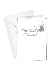 Share The Love P171 Happy Father's Day! Have a Fab Day Top Dad Greeting Card, White