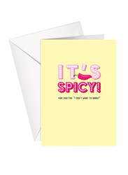 Share The Love for Mum It's Spicy! Mum Code For "I Don't Want To Share, Greeting Card, Multicolour
