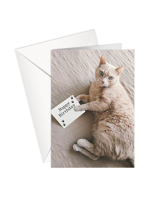 Share The Love Happy Birthday Greeting Cards CAT, Brown