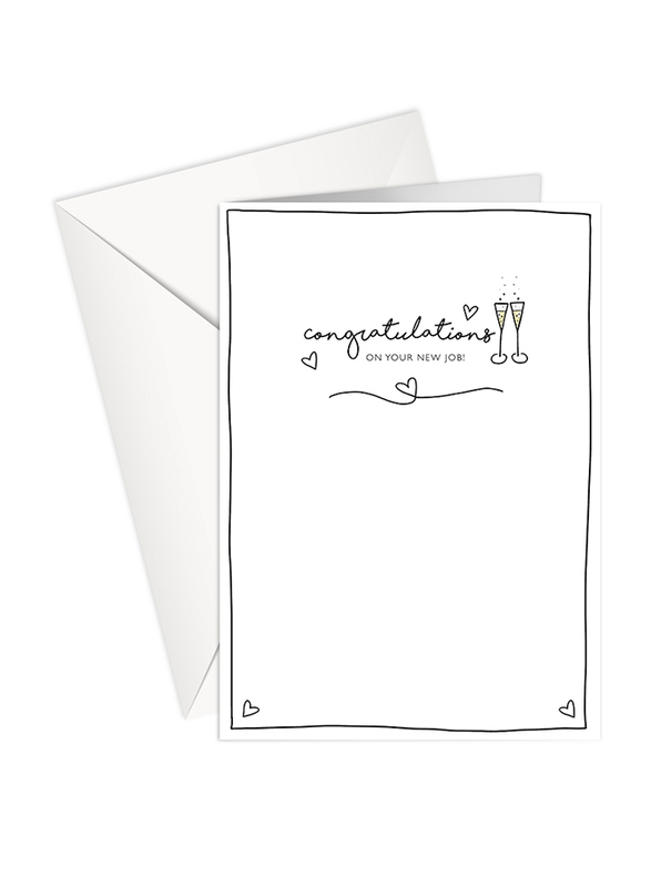 Share The Love P135 Congratulations on Your New Job Printed Greeting Card with Envelope, White
