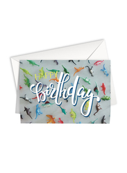 Share The Love Happy Birthday Greeting Cards, Dino , Multicolour