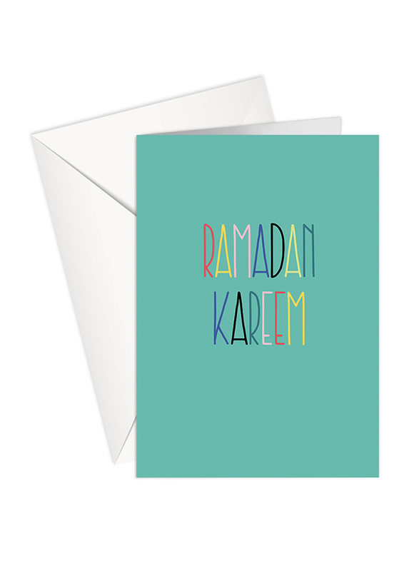 Share The Love Ramadan Kareem Greeting Card 6, Light Blue