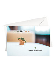 Share The Love for Mum Yoda Best Mum! Love You This Much I Do, Mother's Day Greeting Card, Multicolour