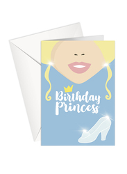 Share The Love Cinderella Birthday Princess Printed Greeting Card with Envelope, Multicolour