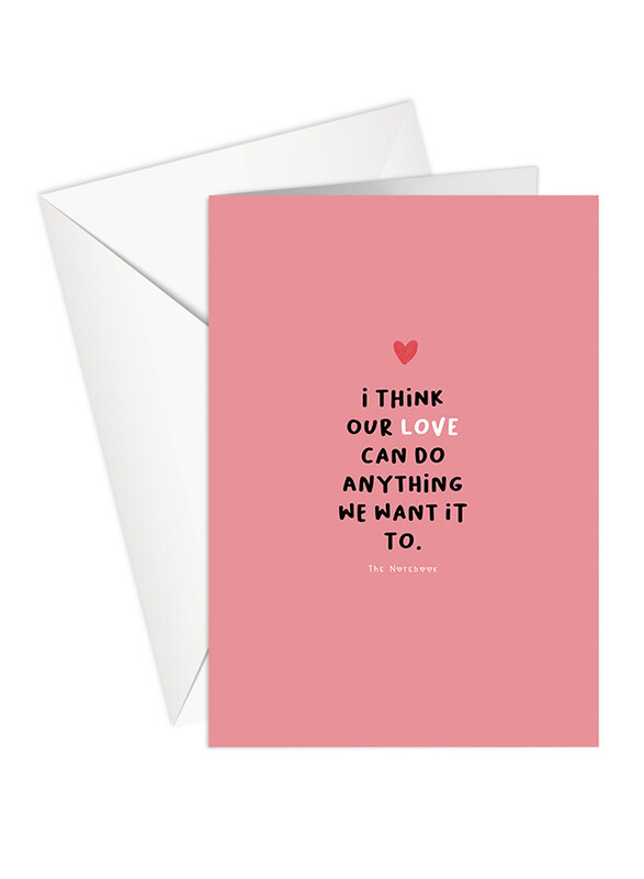 

Share The Love P147 General Movie Quote the Notebook Love Printed Greeting Card with Envelope, Multicolour