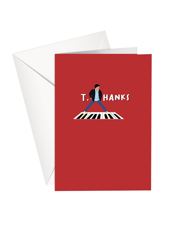 

Share The Love 119 Tom Hanks Thank You Printed Greeting Card with Envelope, Red