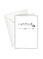 Share The Love P133 New Born Congratulations on Birth of Your New Baby Girl Printed Greeting Card with Envelope, White