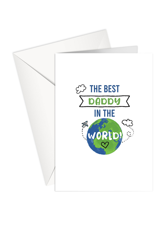 Share The Love P172 The Best Daddy in the World Greeting Card, White
