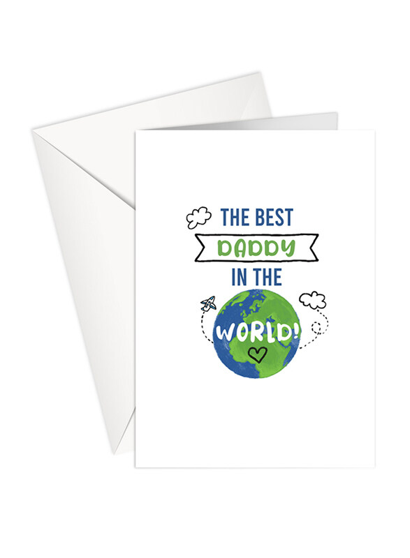 

Share The Love P172 The Best Daddy in the World Greeting Card, White