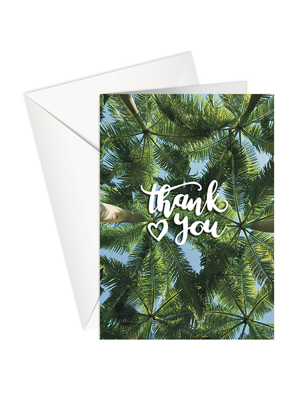 Share The Love P184 Thank You Palm Greeting Card, Multicolour