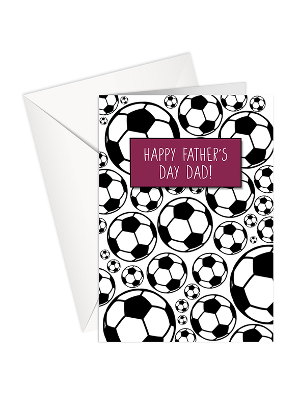 Share The Love P152 Happy Father's Day Dad! Printed Greeting Card with Envelope, Dark Pink