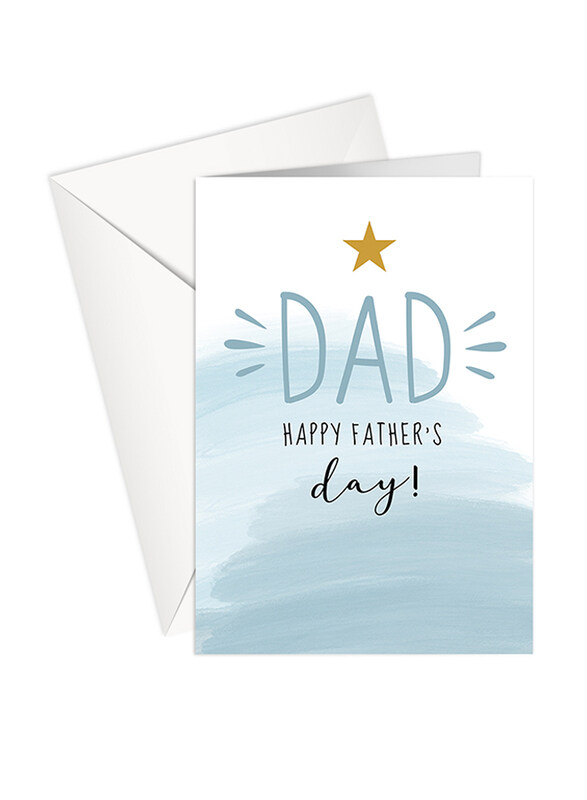 

Share The Love P158 Dad Happy Father's Day Greeting Card, Blue/White