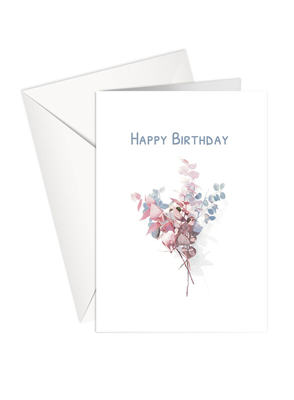 

Share The Love 108 Happy Birthday Printed Greeting Card with Envelope, White