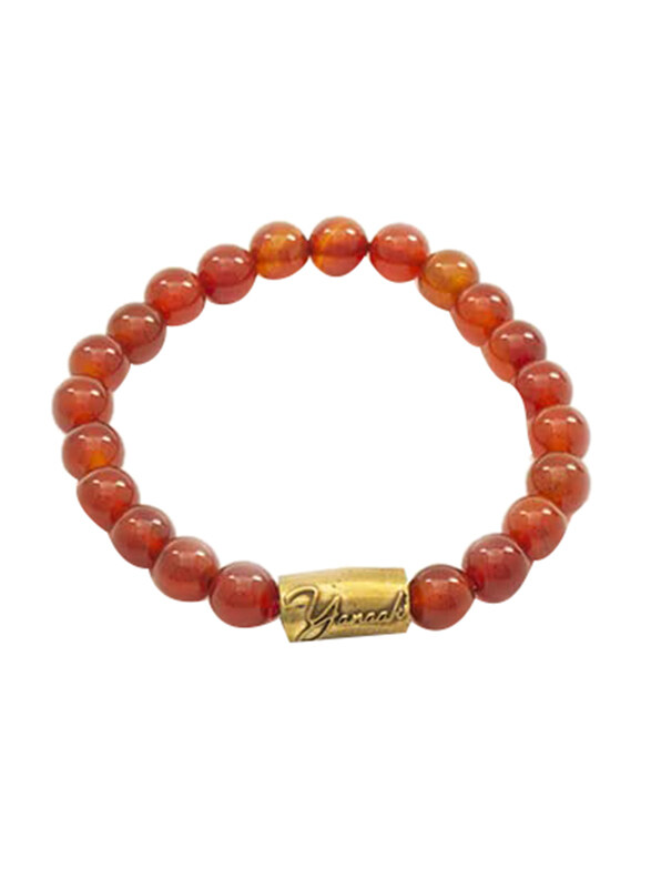 

Yanaah Carnelian Beaded Bracelet for Women, Orange