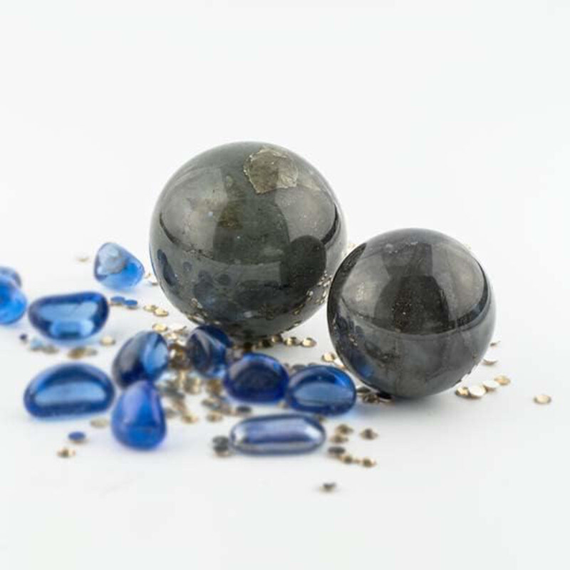 

Generic Sphere Labradorite, 65-70mm, Black