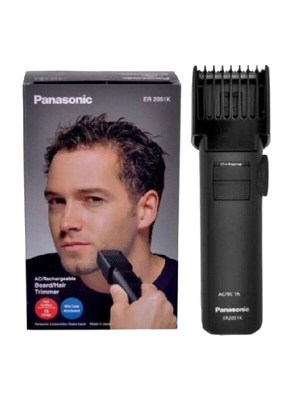 

Panasonic Rechargeable Beard Trimmer, ER2051K, Black
