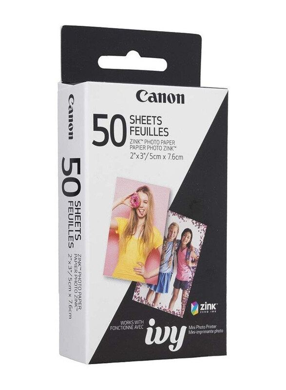 

Canon Ivy Zink Photo Paper Set, 50 Sheets, ZP-2030-50, White
