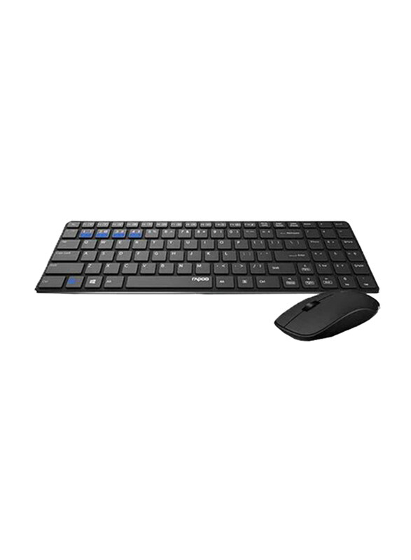 

Rapoo 9300M Wireless Multimode Connection Eng-Ar Keyboard and Mouse Combo Set, Black
