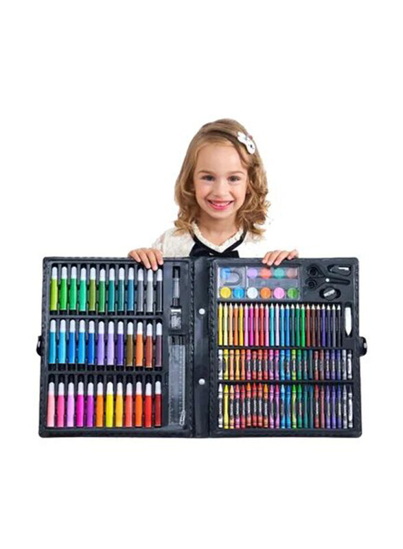 

Generic 150 Piece Deluxe Drawing Art Box Set with Markers Color Pencils, Multicolour