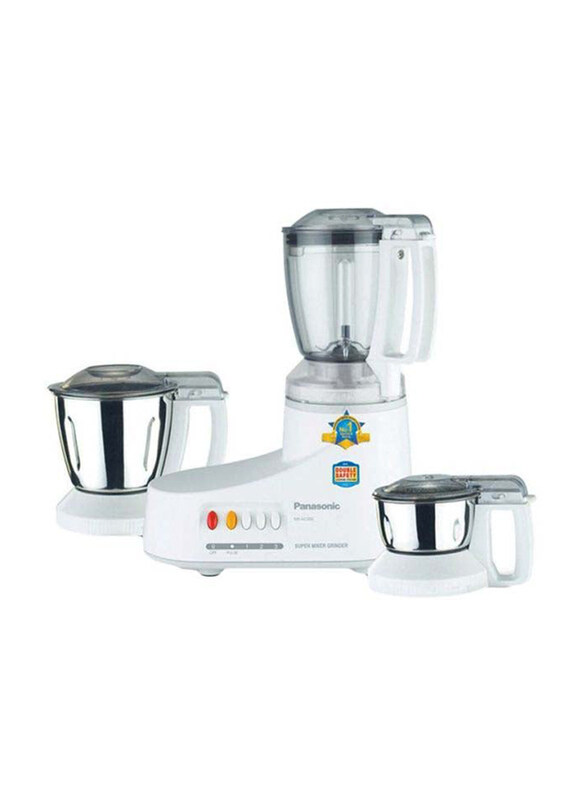 

Panasonic 1L Mixer Grinder with 3 Jars, 1000W, MXAC300, White