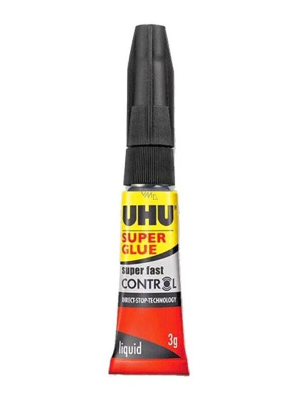 

Uhu Super Fast Control Glue, 3gm, Yellow/Black/Red